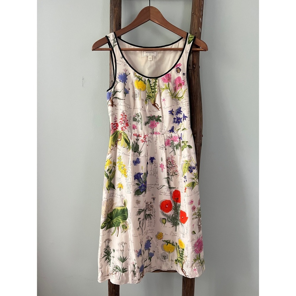 Anthropologie Moulinette Soeurs Floral Print Dress Botanical Sleeveless  Size 0‎